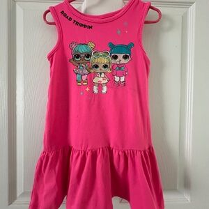 LOL Surprise Girls Size 4/5 Pink Sleeveless Dress